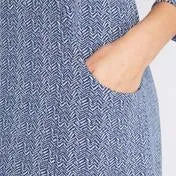 Navy Chevron Jacquard Tunic