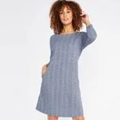 Navy Chevron Jacquard Tunic