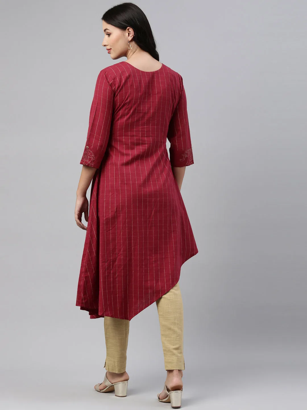 Neeru's Maroon Color Rayon Fabric Tunic