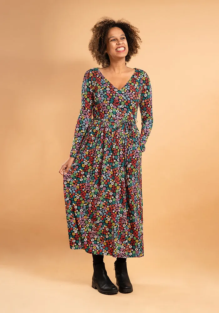 Onika Floral Print Viscose Midaxi Dress