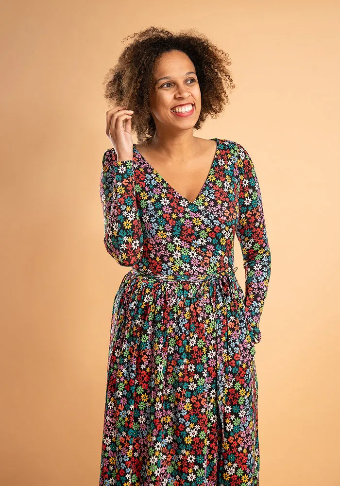 Onika Floral Print Viscose Midaxi Dress