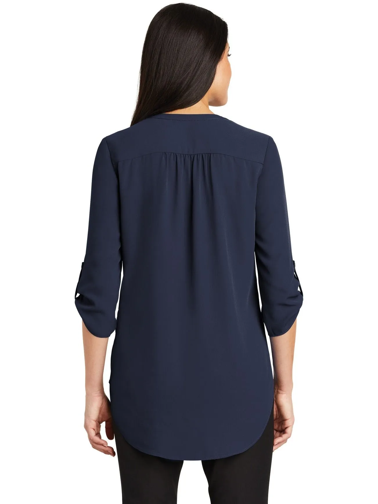 OUTLET-Port Authority Ladies 3/4-Sleeve Tunic Blouse