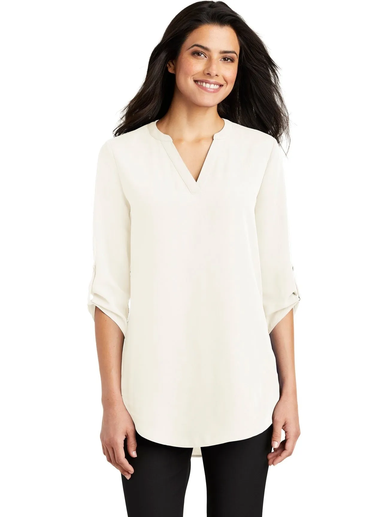 OUTLET-Port Authority Ladies 3/4-Sleeve Tunic Blouse