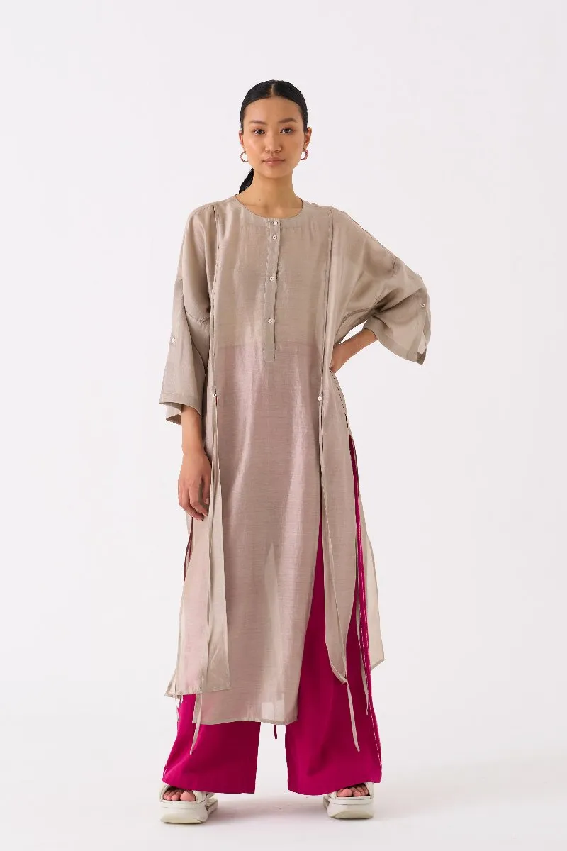 Panelled Tunic Ash Grey