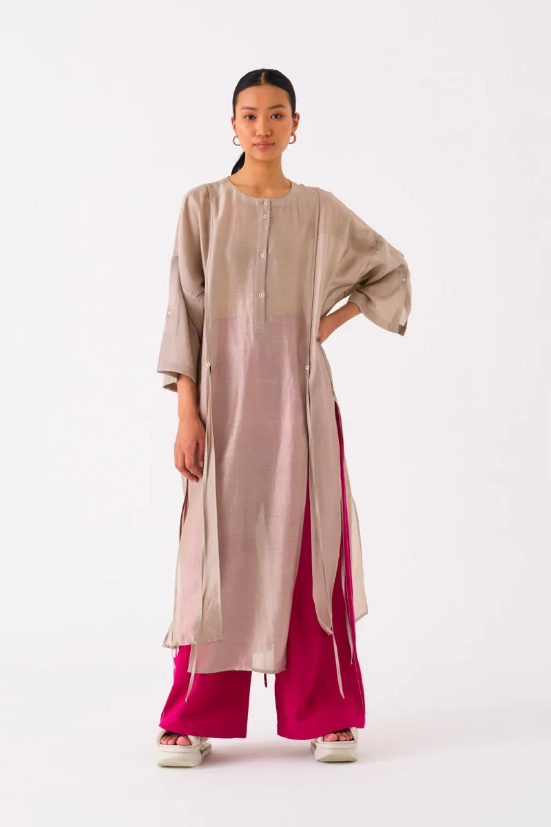 Panelled Tunic Ash Grey