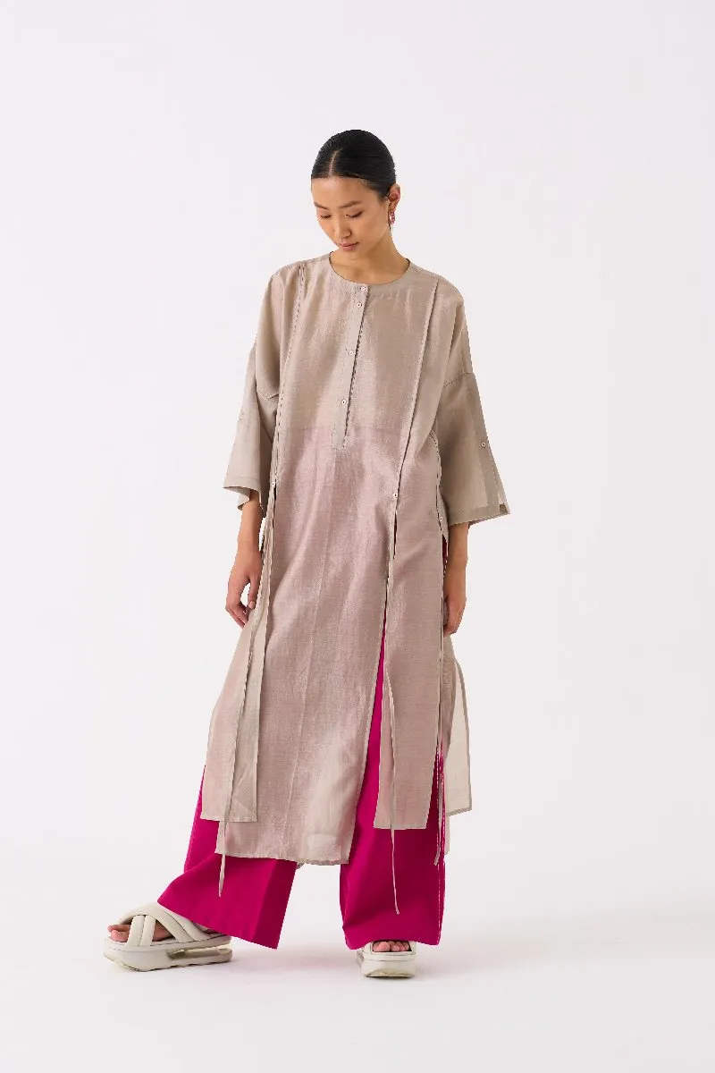 Panelled Tunic Ash Grey