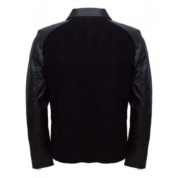 Party Wear Black Leather Jacket For Men's