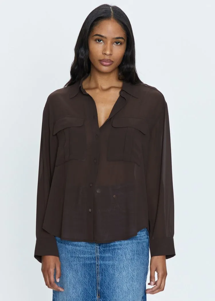 Pistola Reese Button Down- Dark Roast