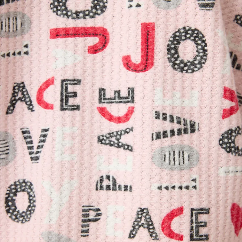 PJ Salvage Peace & Joy Thermal Ski Jammie Set Blush