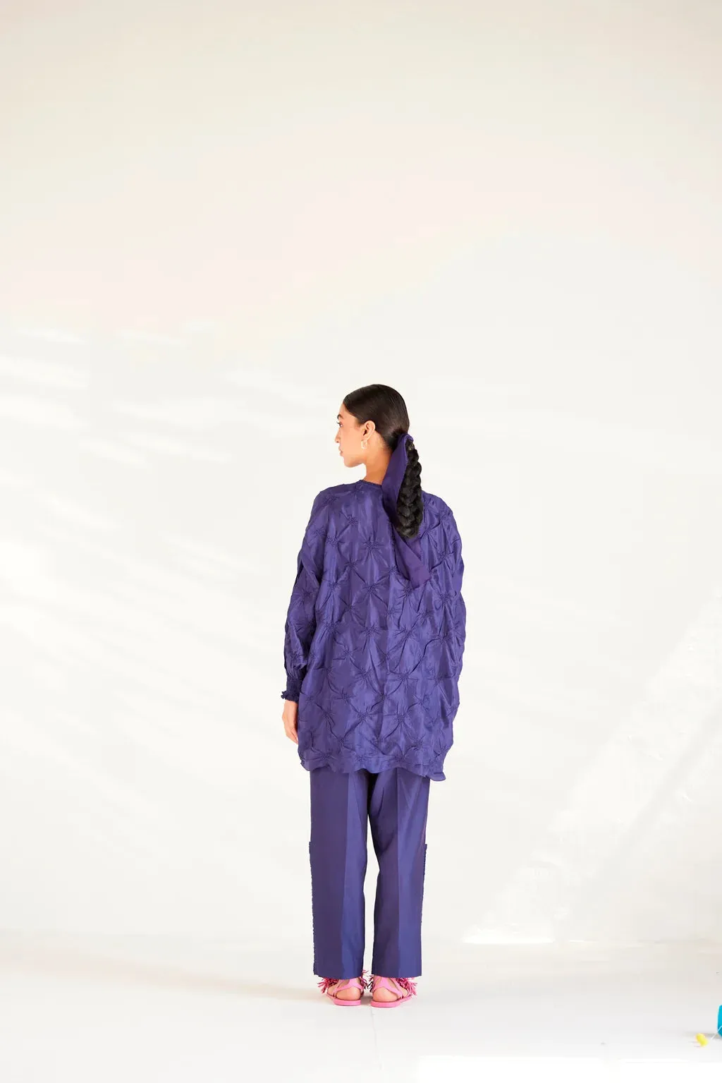 PLUM TESSELATE TUNIC