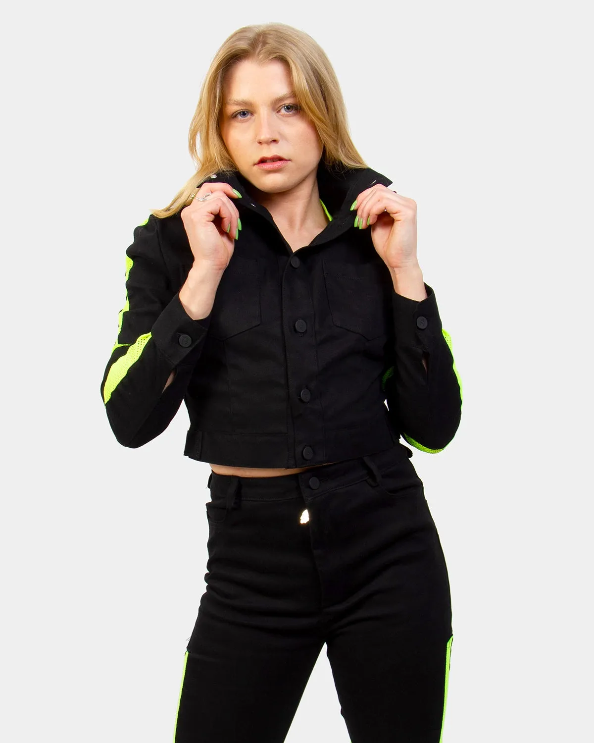 PROTECTION JACKET BLACK / YELLOW MESH