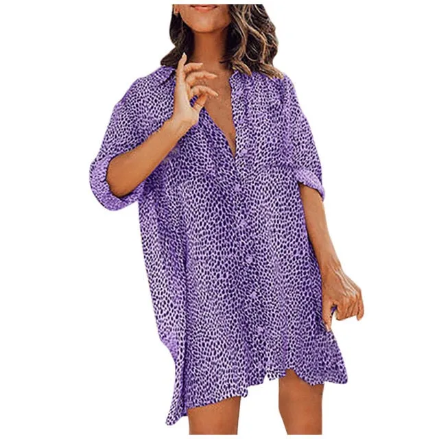 "Katherine" Loose Shirt Cover Up