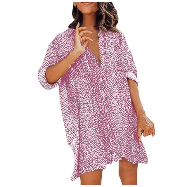 "Katherine" Loose Shirt Cover Up