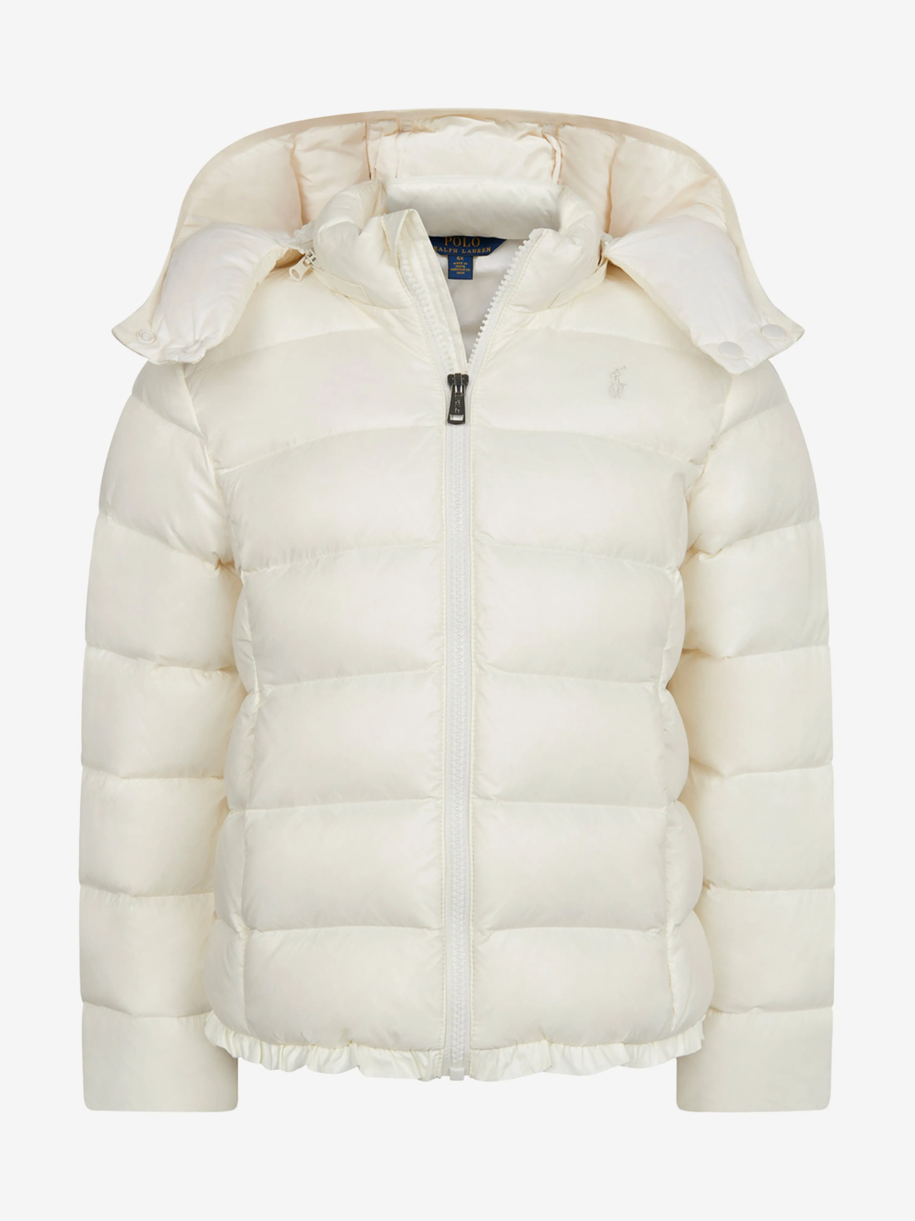 Ralph Lauren Girls Jacket - Ivory Padded Jacket