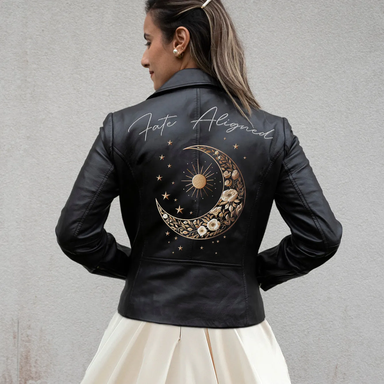 (Real Leather) Fate Aligned Bride Leather Jacket