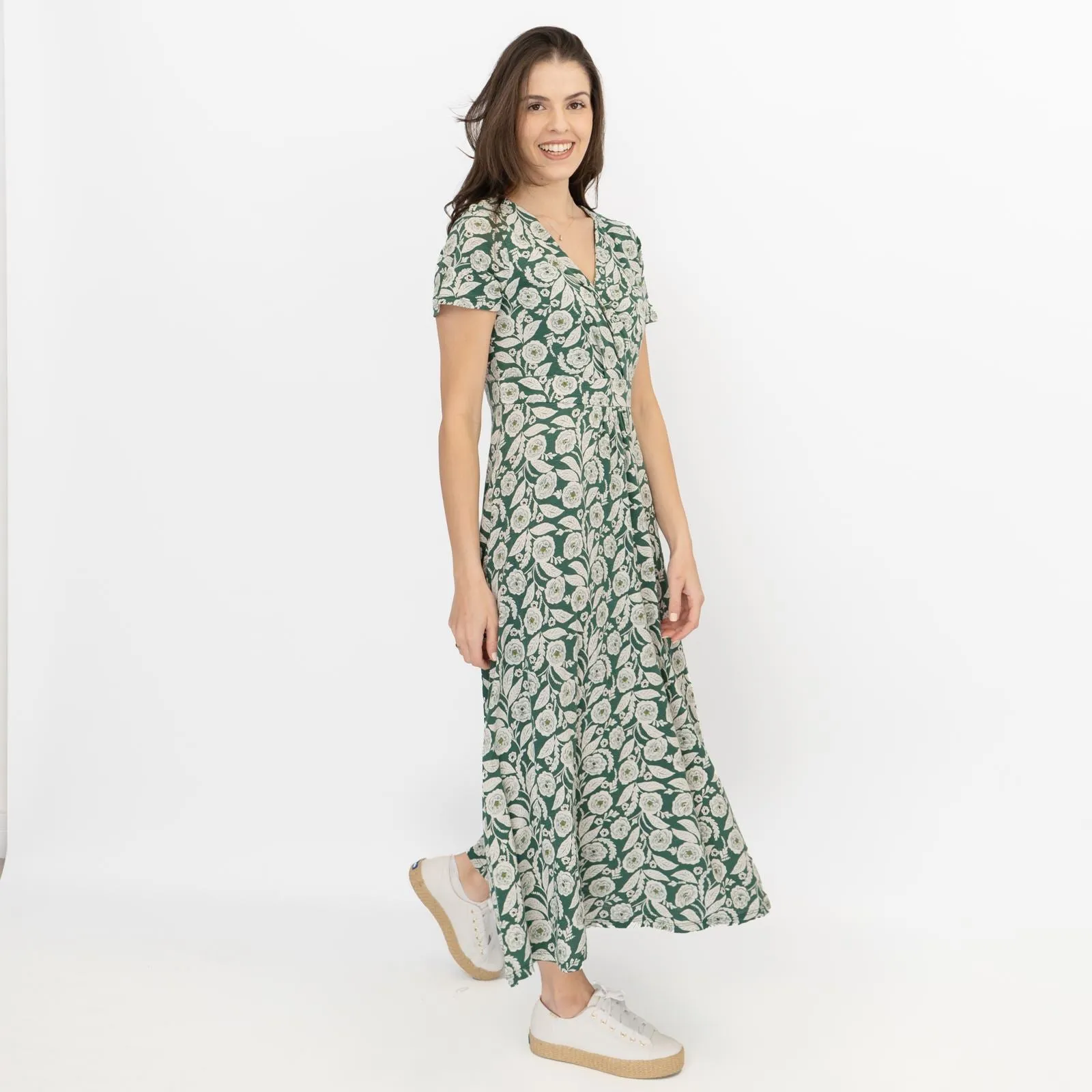 Seasalt Chapelle Midi Dress Camelia Vines Mallard