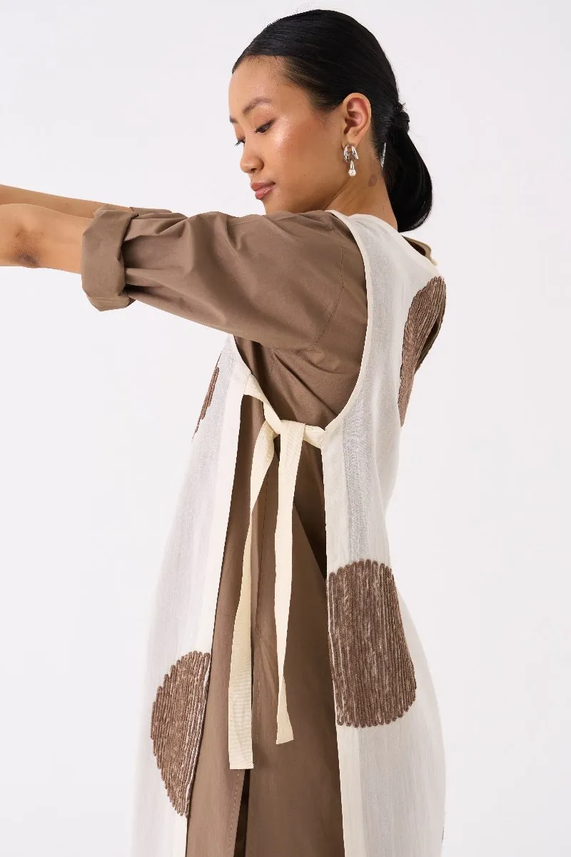 Side Tie Overlay Tunic Ivory