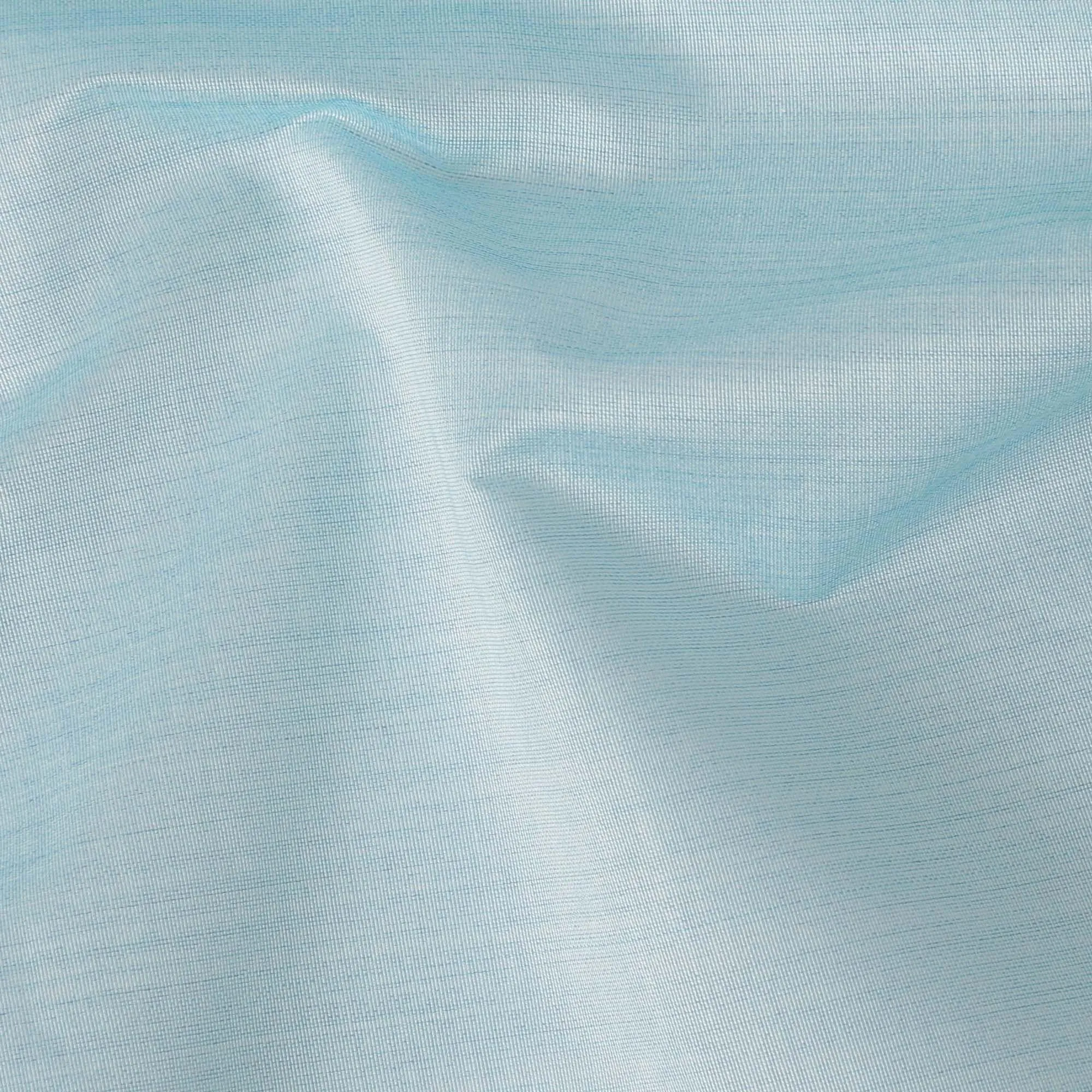 Sky blue Plain synthetic brocade fabric-D14146