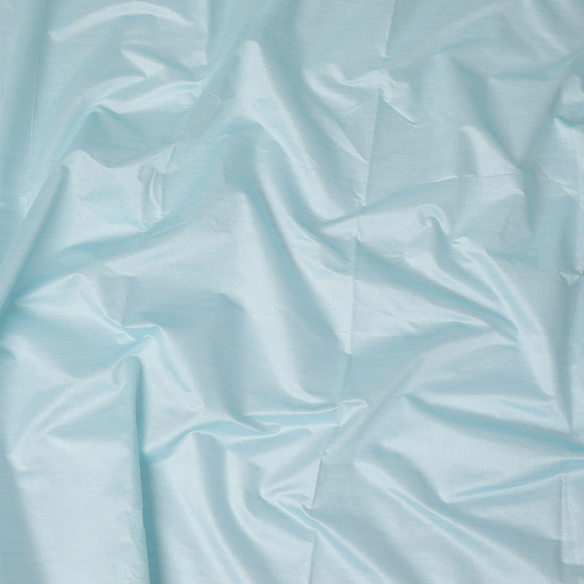 Sky blue Plain synthetic brocade fabric-D14146