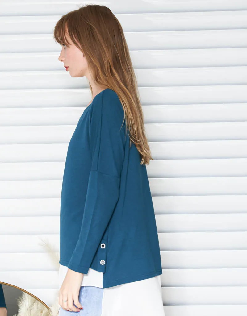 Skyla Side Button Top