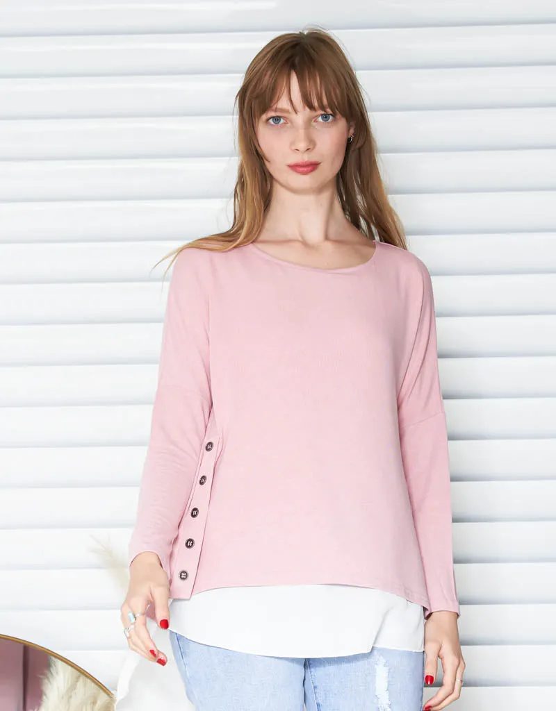 Skyla Side Button Top