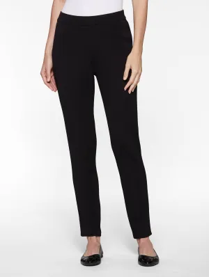 Slim Leg Knit Pant, Black