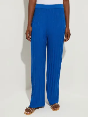 Soft Ribbed Knit Wide Leg Pant