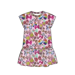 SS21 Happy Calegi Girls Pink Bow Tunic Dress