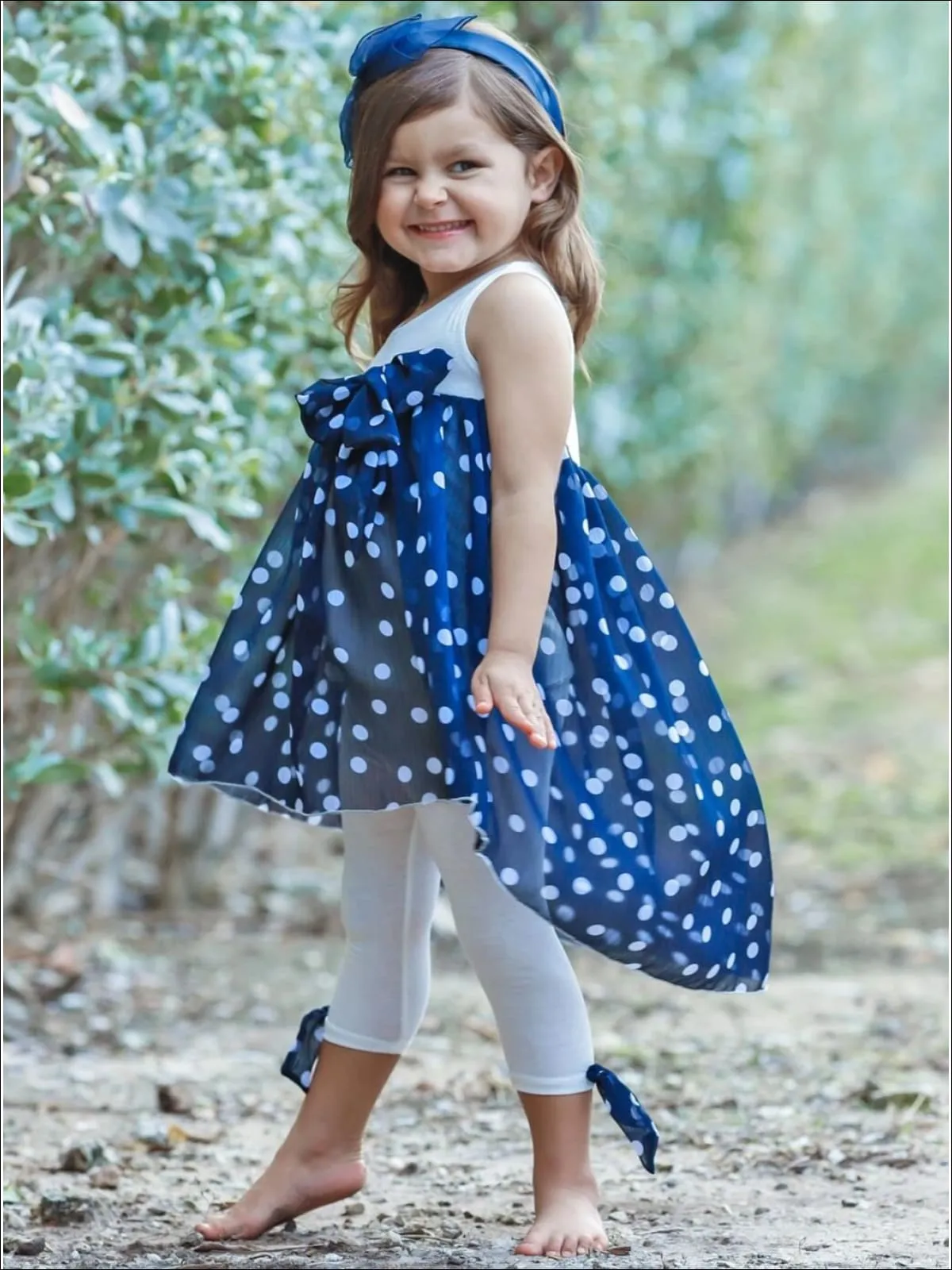 Sweet Perfection Polka Dot Tunic And Legging Set