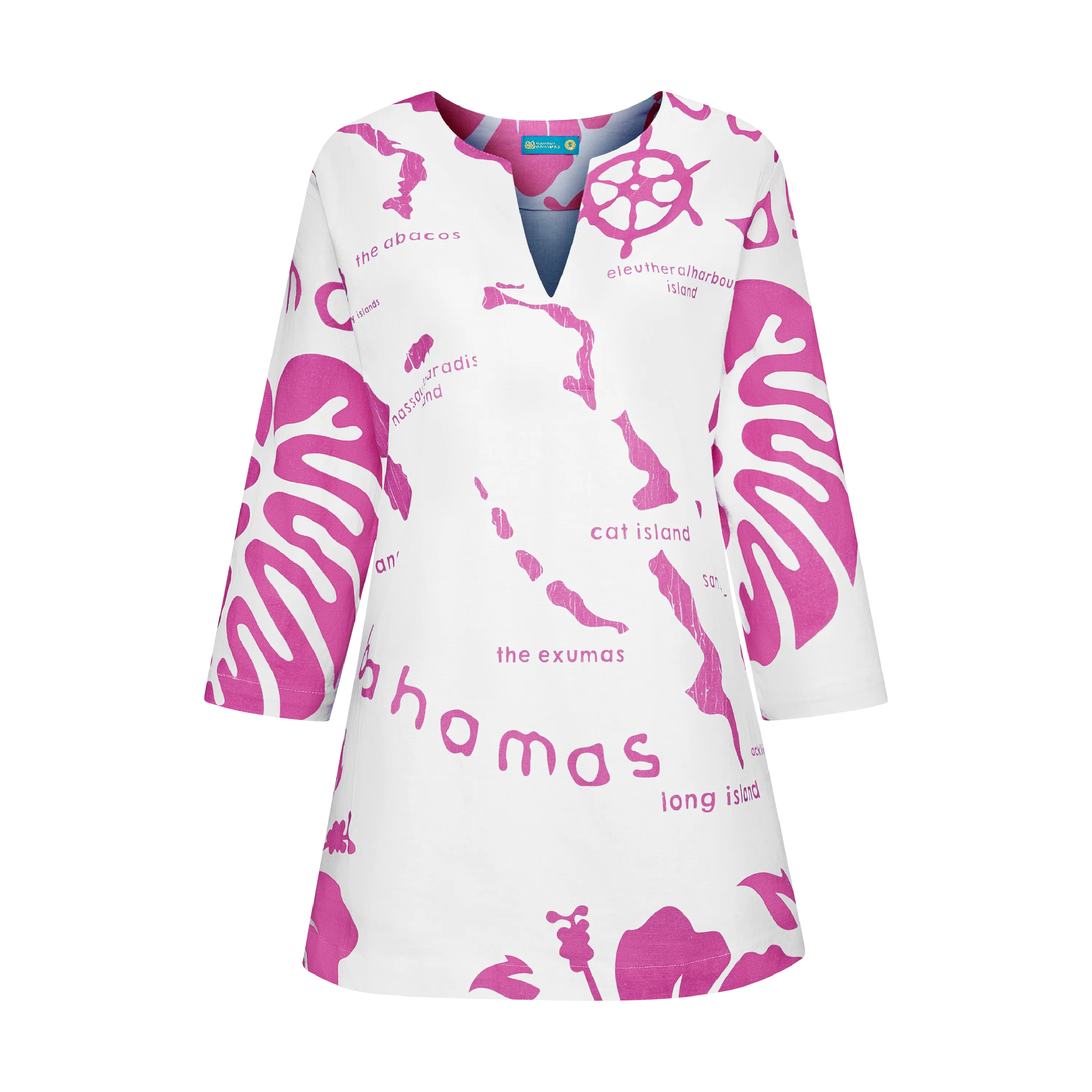 THE ARCHIPELAGO TUNIC- WHITE & PINK