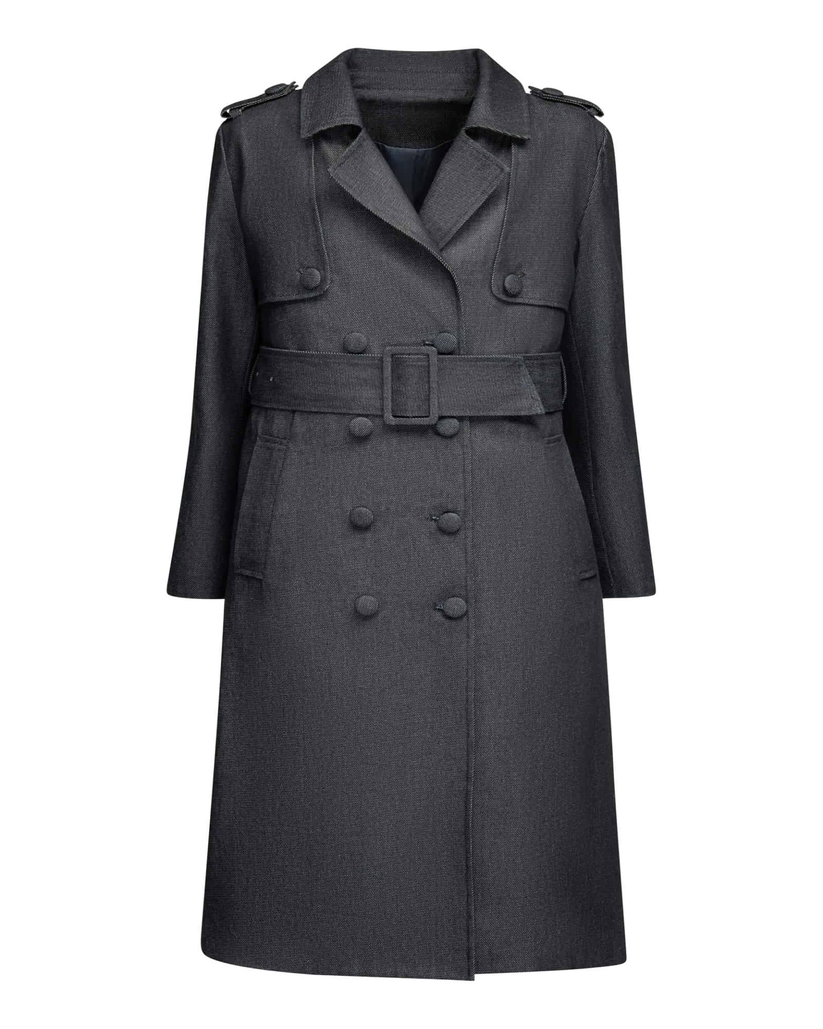 The Rylan Denim Trench Coat | Navy