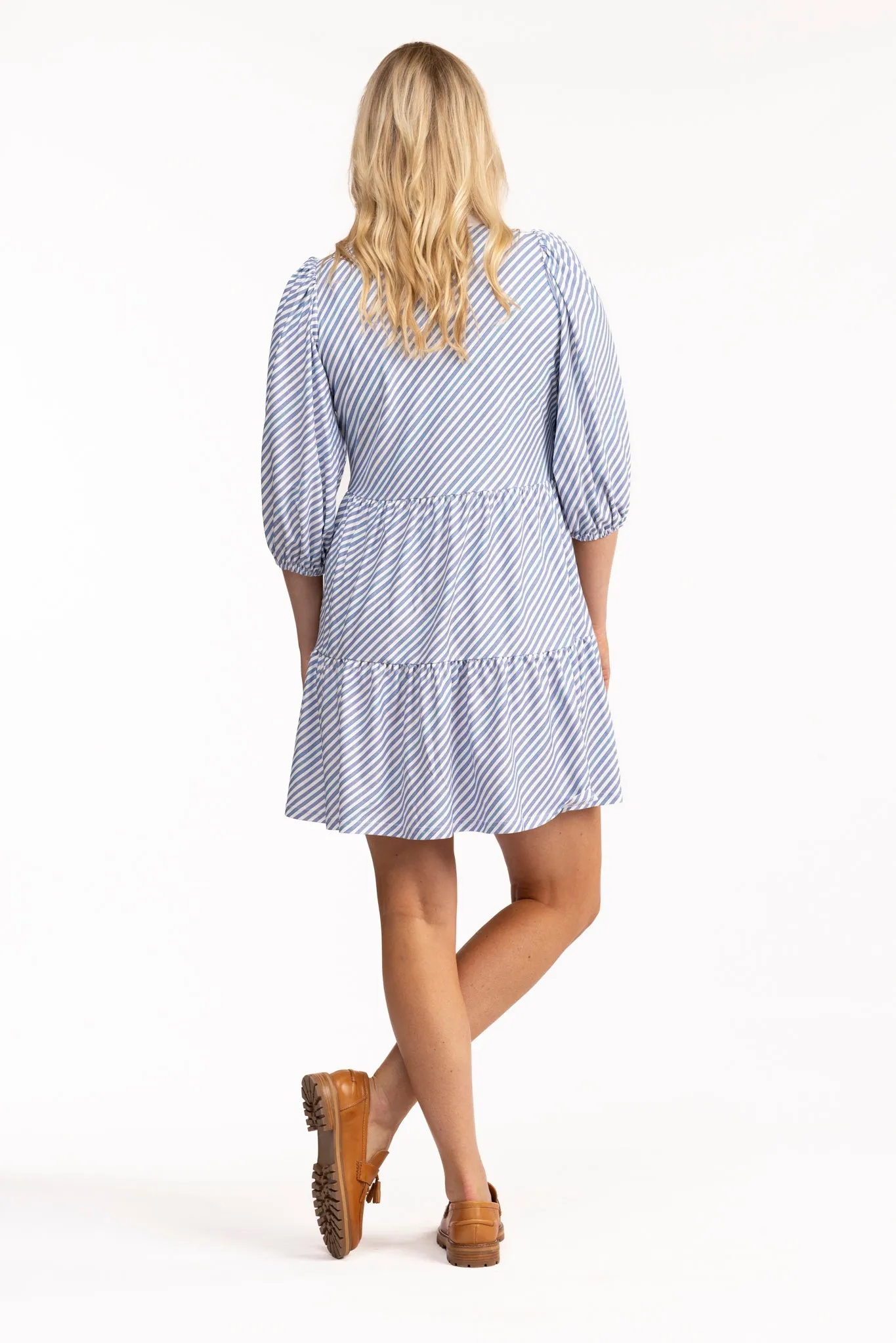 The Tory Dress - Chambray Stripe