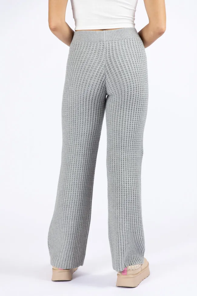 This Is Why Charcoal Thermal Waffle Knit Pants FINAL SALE