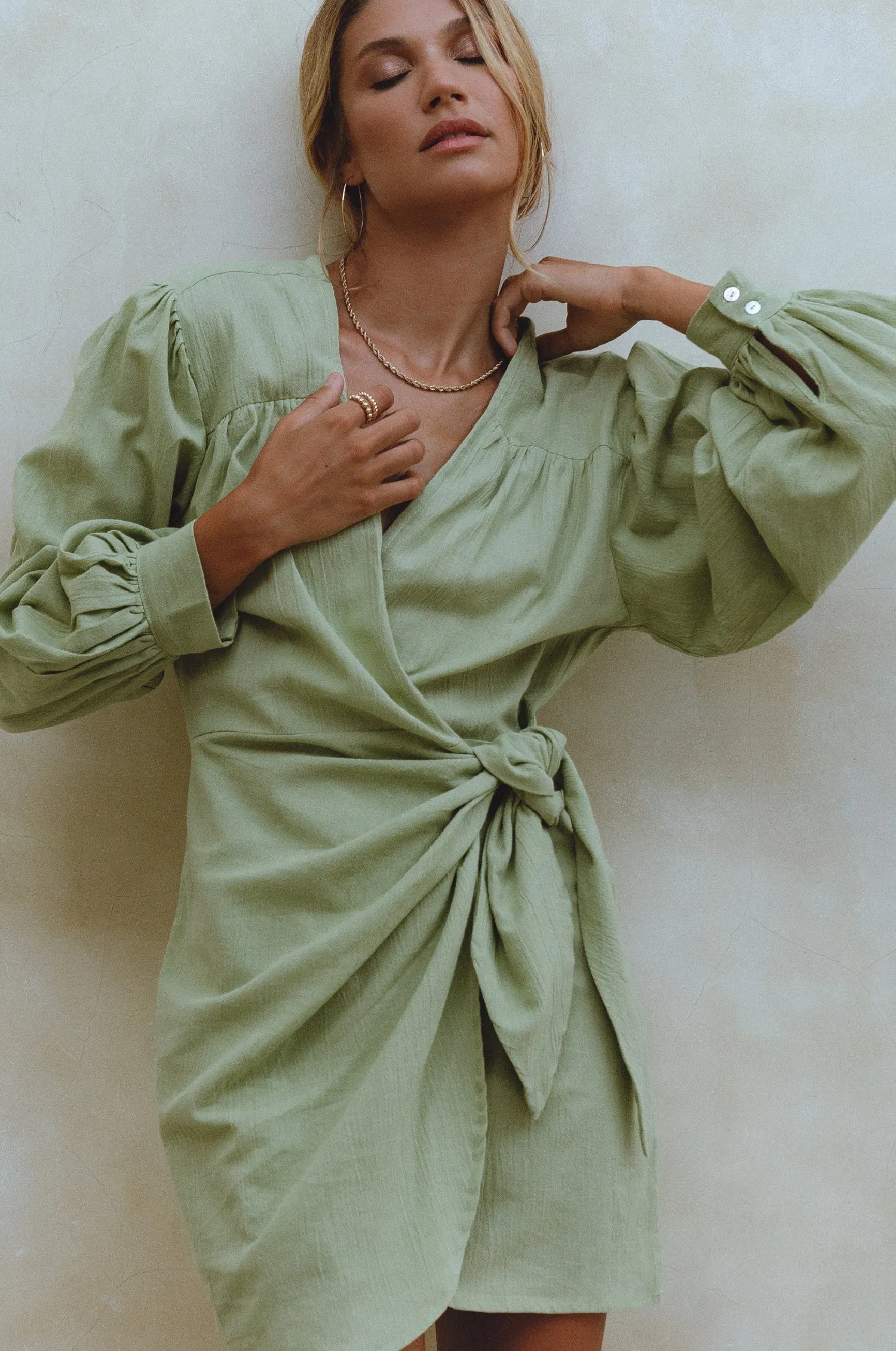 Ti Amo Linen Wrap Dress by ELF