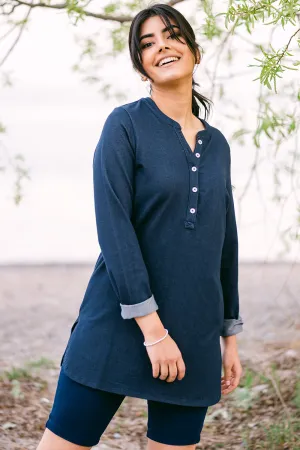 Tina Denim Organic Cotton Tunic - Blue Denim