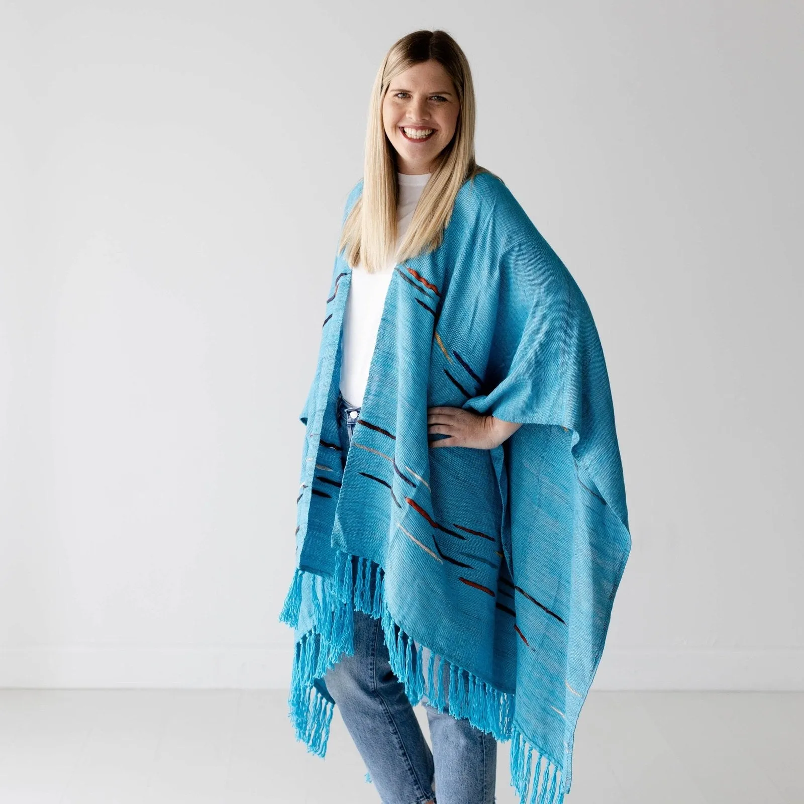 Tsandza Poncho- Bamboo with Mohair