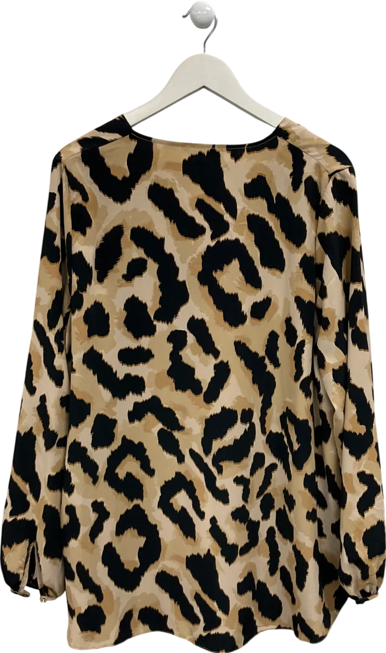 Very Brown Leopard Print Tunic Top UK 24