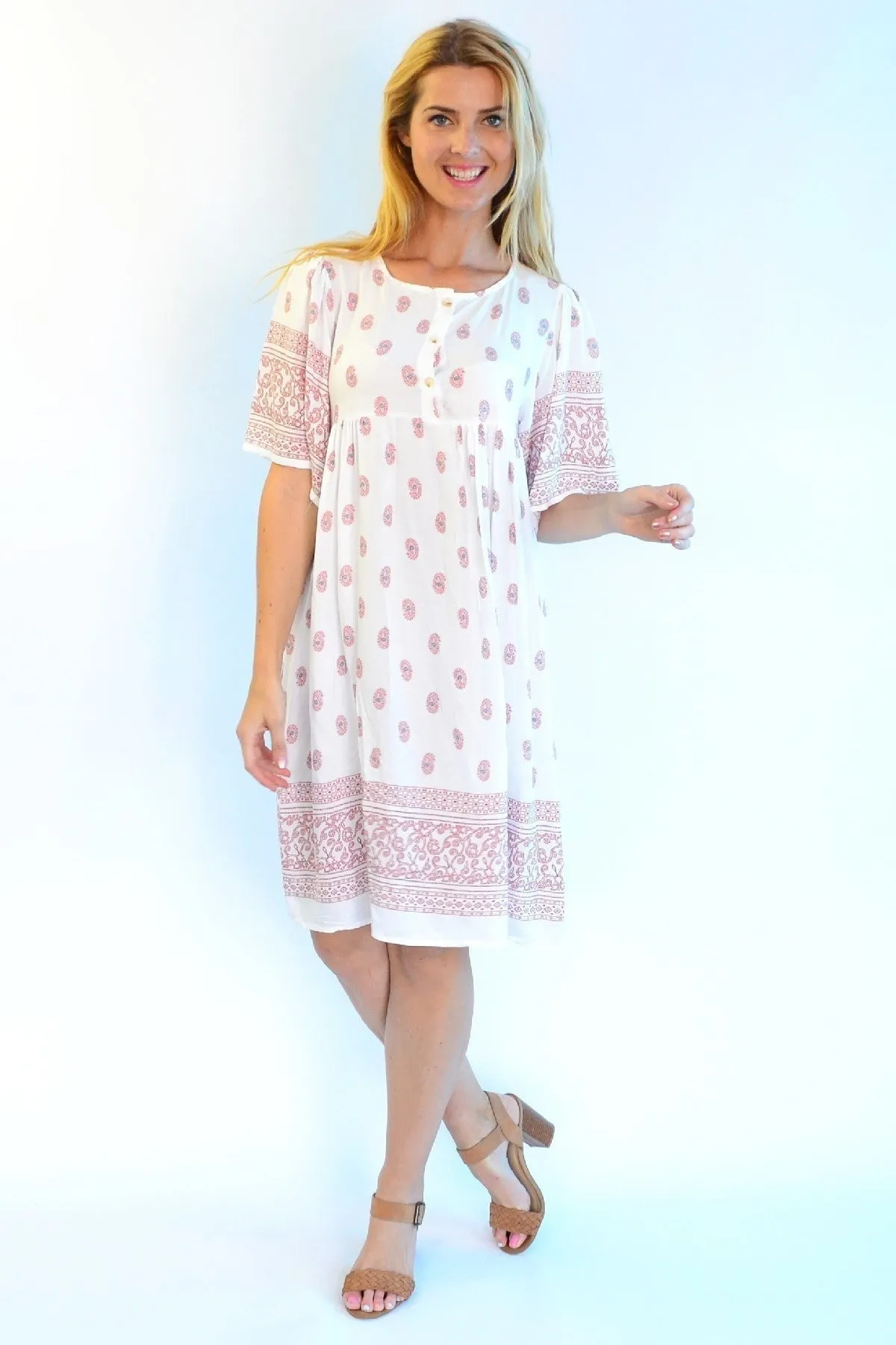 White Persian Palace Tunic Dress