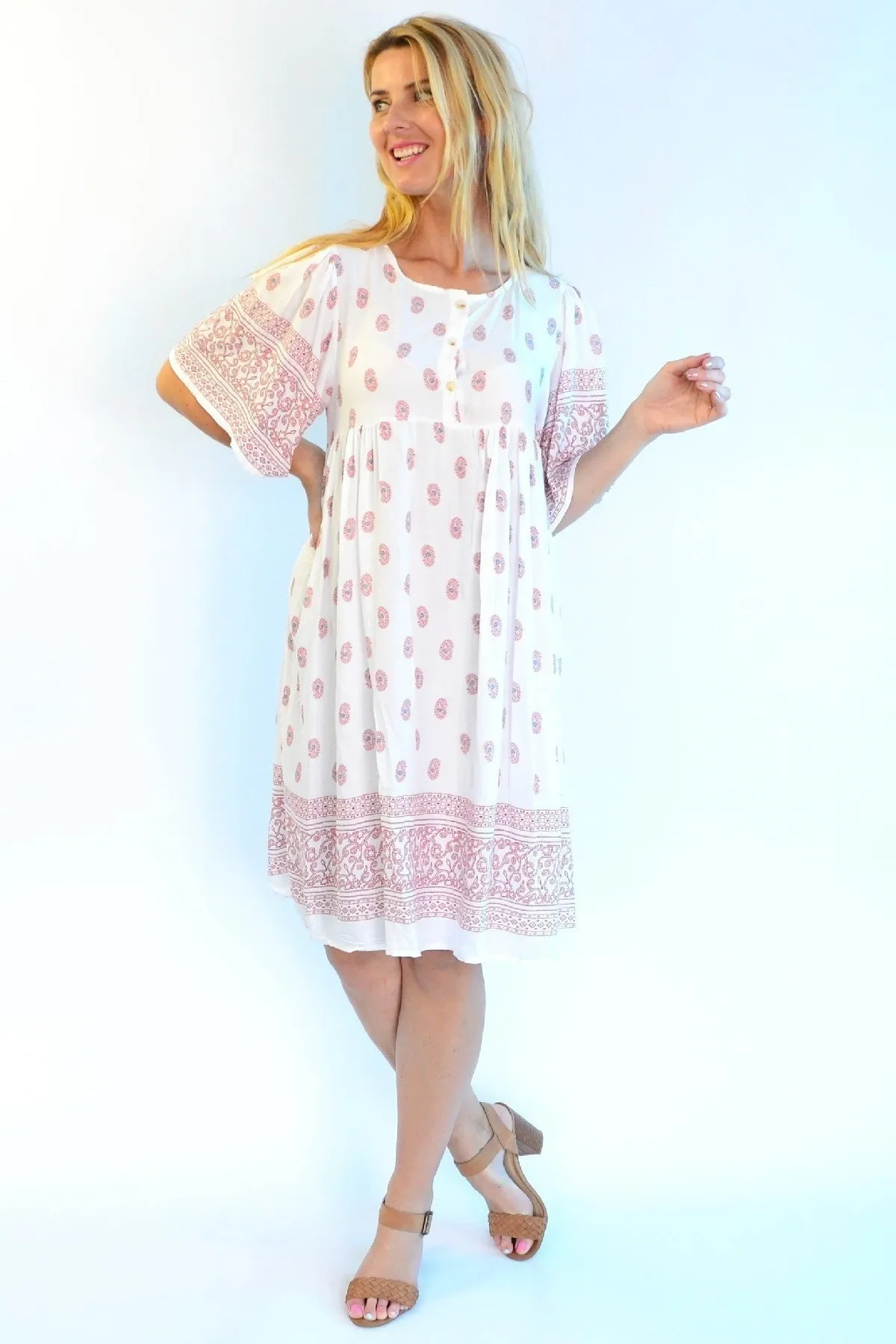 White Persian Palace Tunic Dress