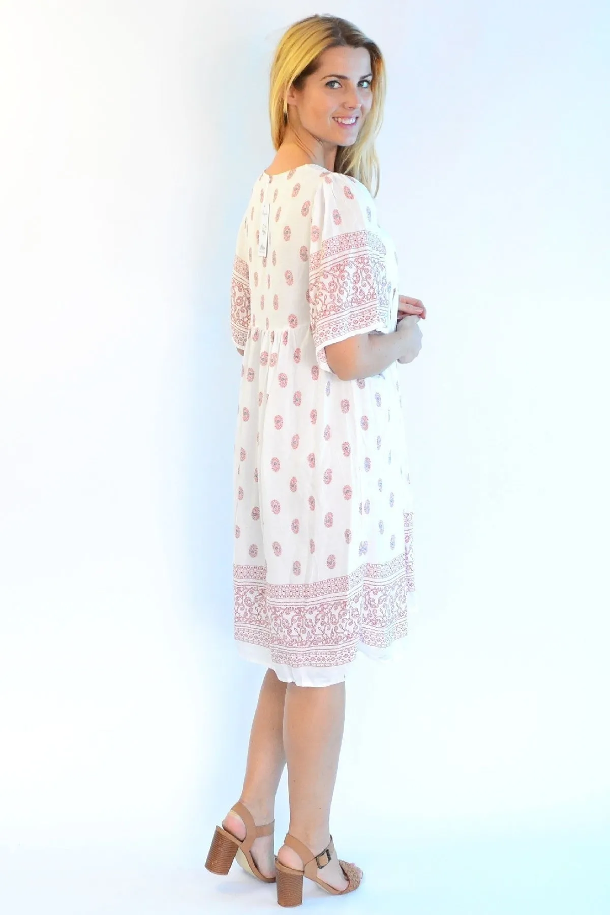 White Persian Palace Tunic Dress