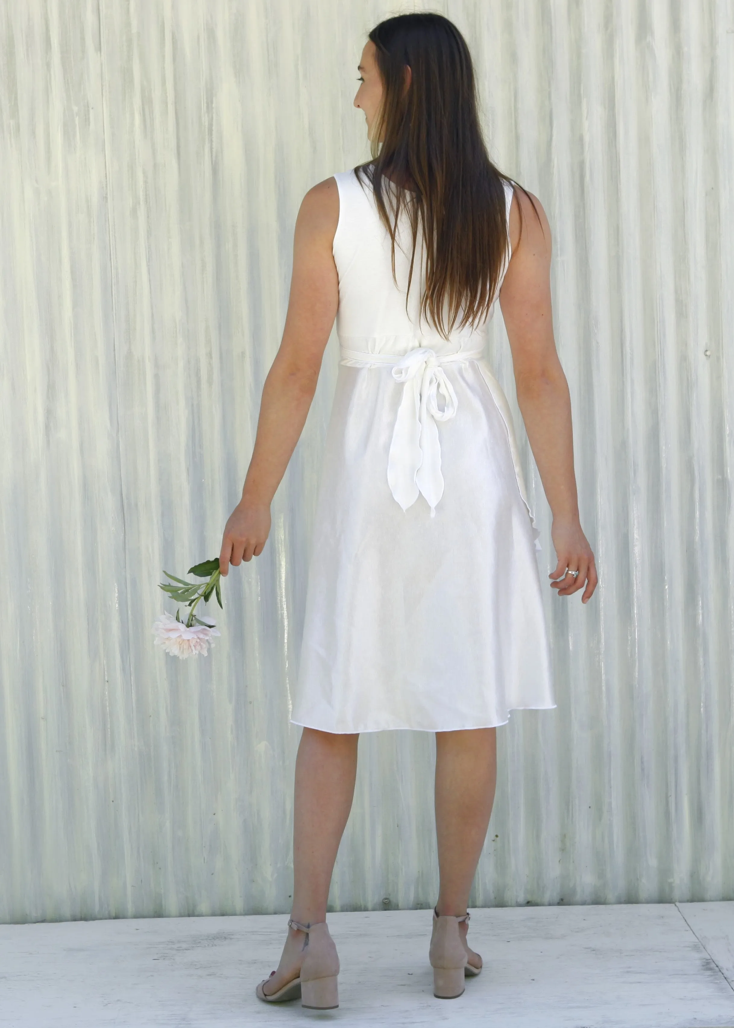 White Veronica Wrap Dress