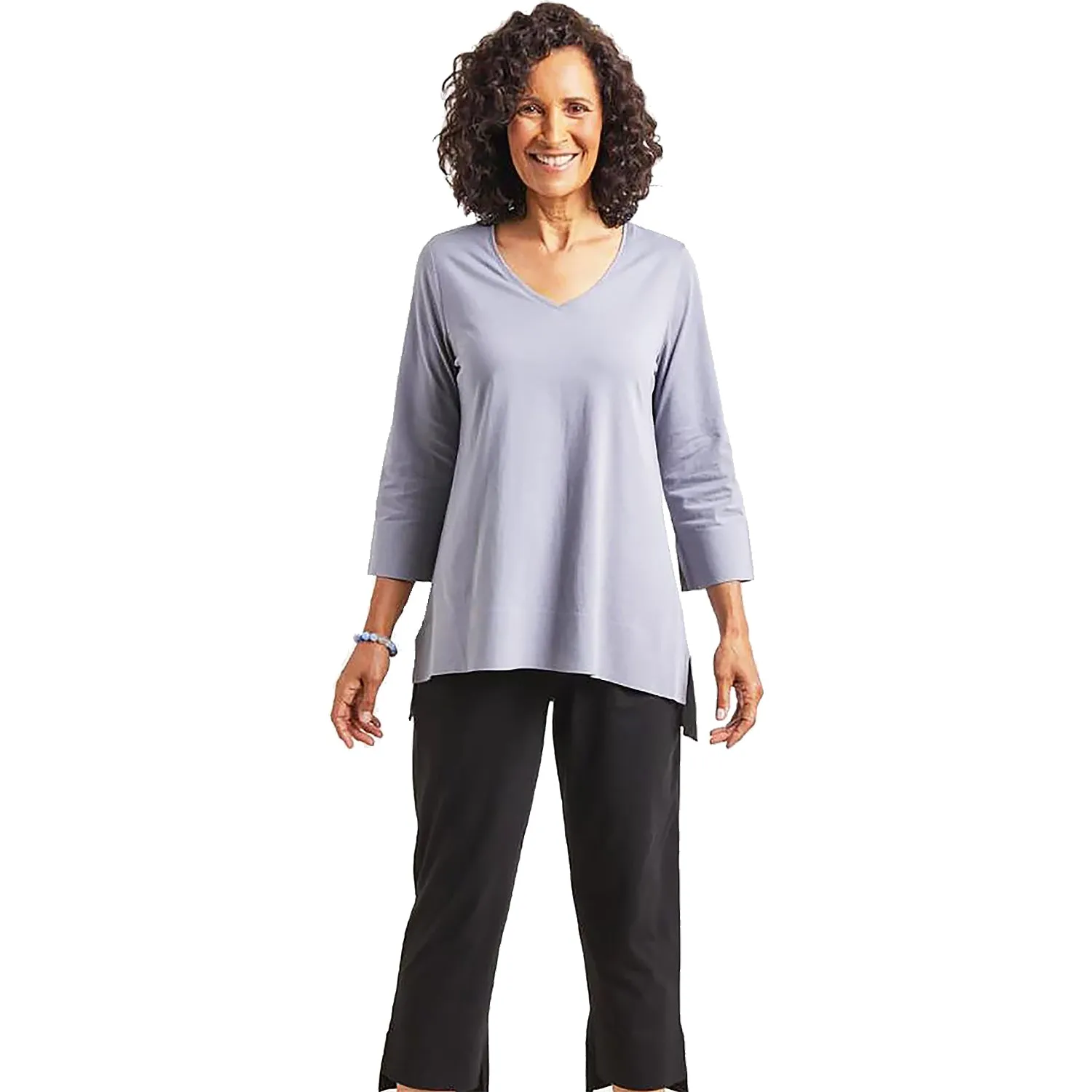 Women's Habitat 3/4 Sleeve Deep Hem Tunic Dove