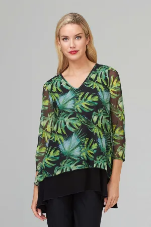 Women's Joseph Ribkoff | Tropical Print Long Tunic | Green Multi