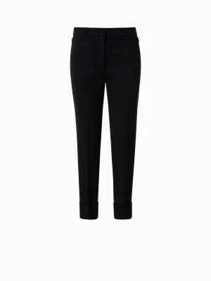 Wool Double-Face Cropped Pants