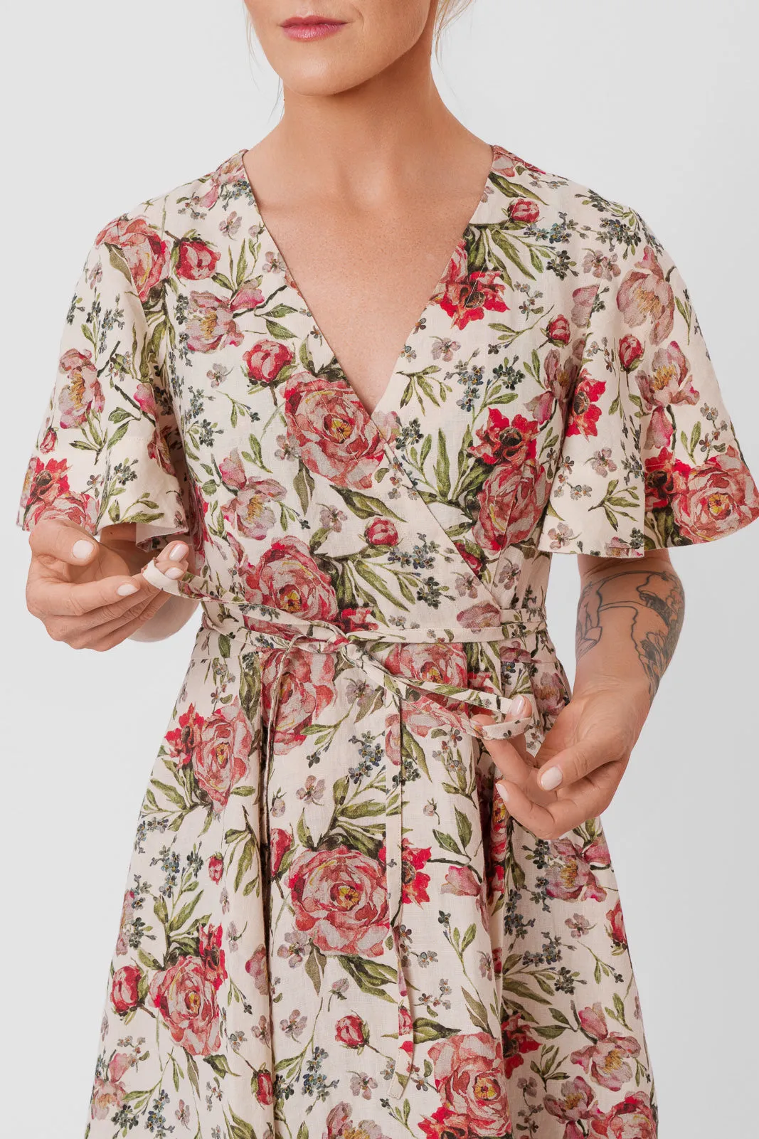 Wrap Dress, Butterfly Sleeve