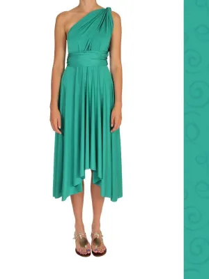 Wrap Dress - Midi - Jade Green