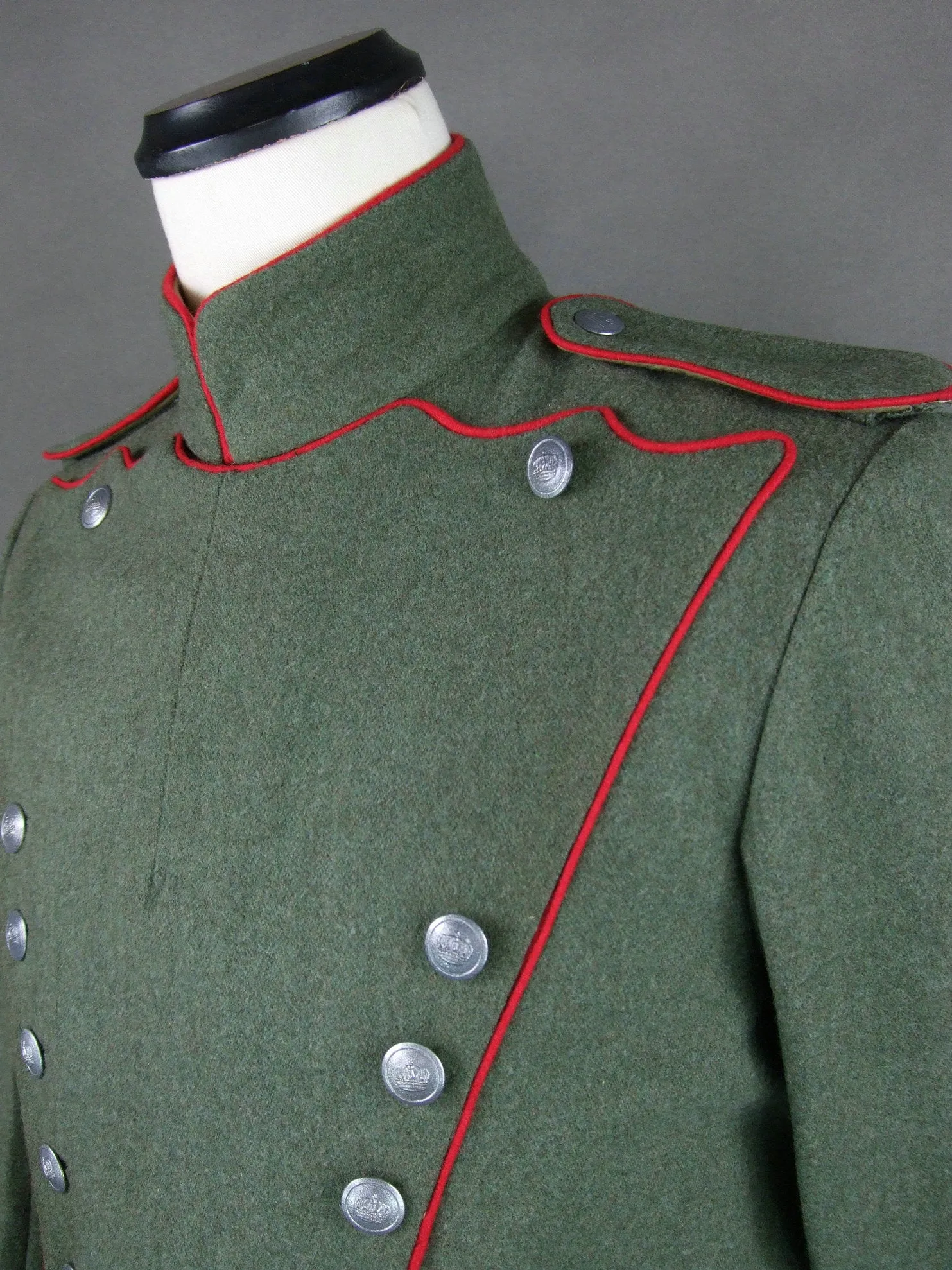 WW1 German M1910 Field-Grey Wool Uhlanka For The Royal Prussian Uhlan Tunic