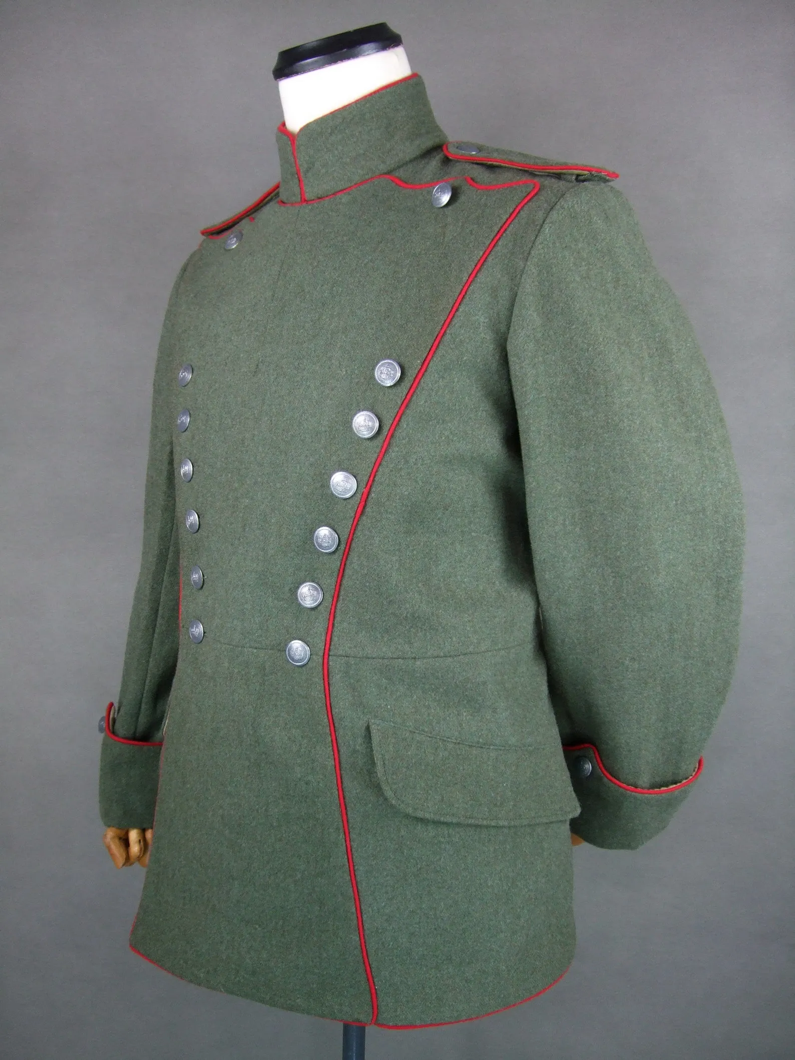 WW1 German M1910 Field-Grey Wool Uhlanka For The Royal Prussian Uhlan Tunic